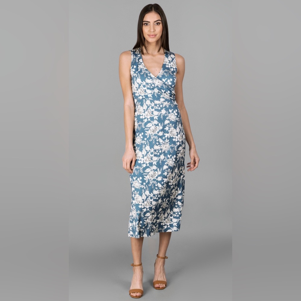 💥NWT KiraGrace Wrap Dress Provence Floral Blue Size Small